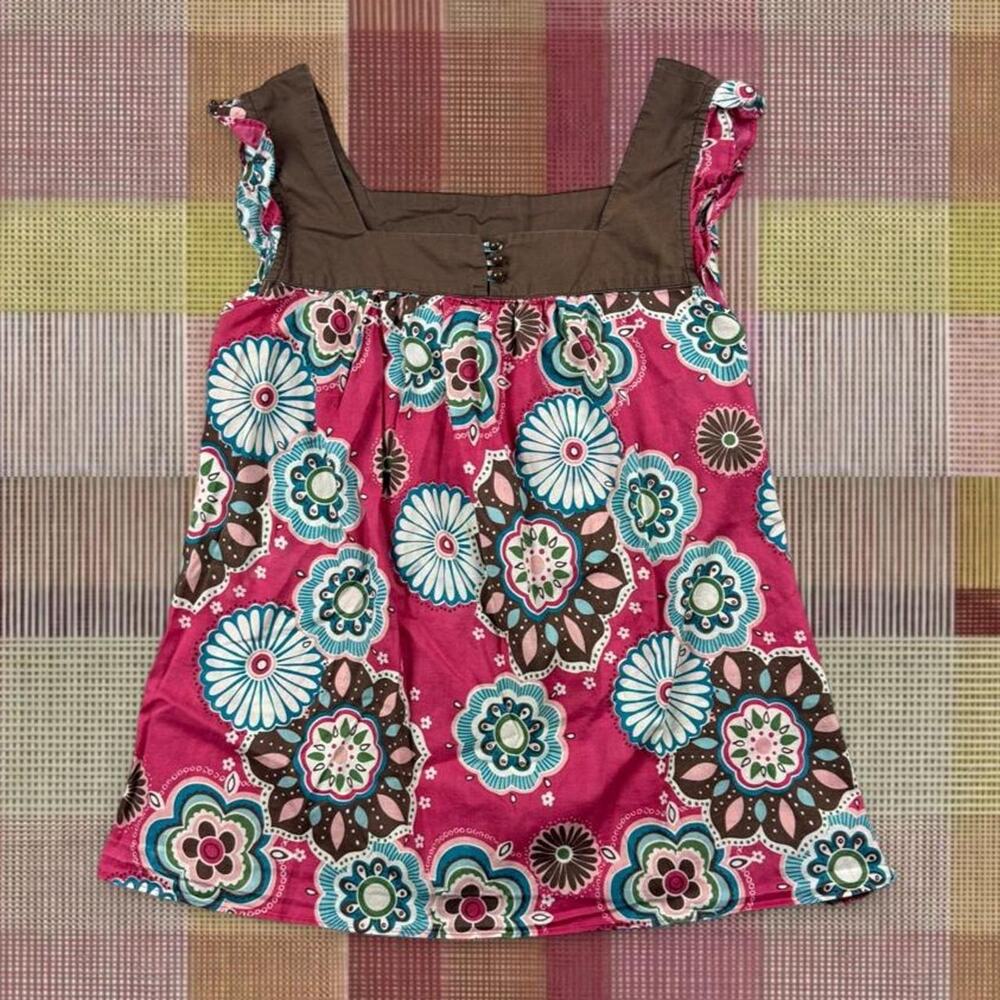 Vintage 2000’s Babydoll Paisley Floral Print Top